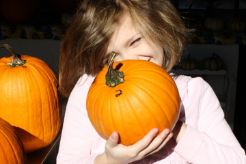 Elisabeth finds her perfect pumpkin